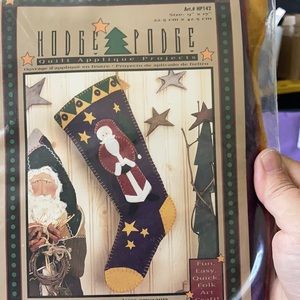 Santa felt Christmas stocking kit